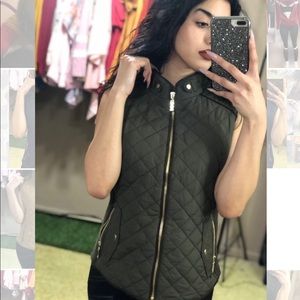 Olive Green Jacket Vest last One Size Small